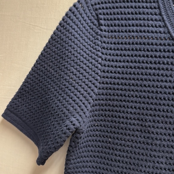 Yigal Azrouel  Navy Textured Women's Top - Picture 3 of 13